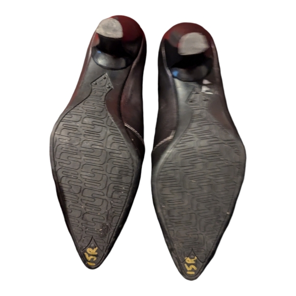 Franco Sarto Black Kitten Heels buttons Size 7 - Picture 4 of 8